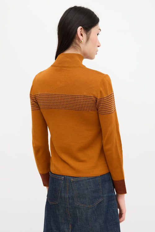 Miu Miu Intarsia Zip Sweater