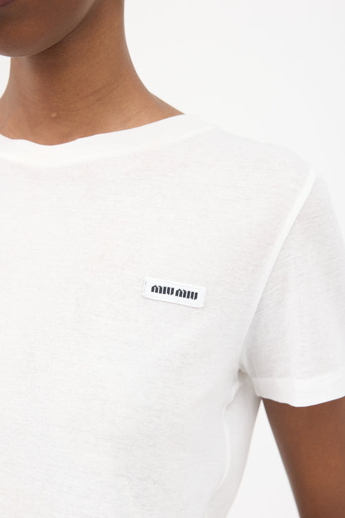 Miu Miu Lace Hem T-Shirt