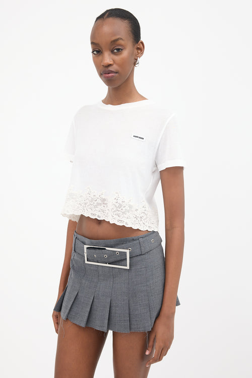 Miu Miu Lace Hem T-Shirt