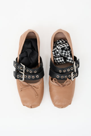 Miu Miu Leather Ballerina Flat