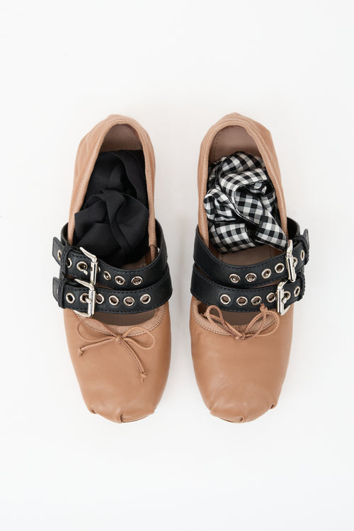 Miu Miu Leather Ballerina Flat