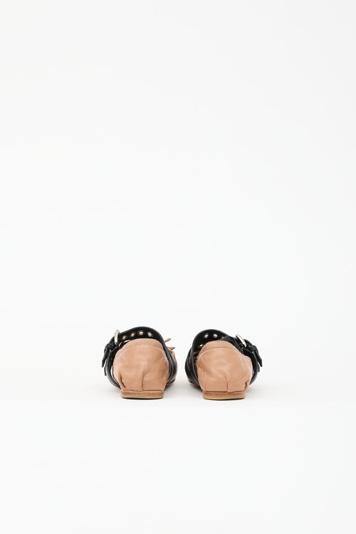 Miu Miu Leather Ballerina Flat