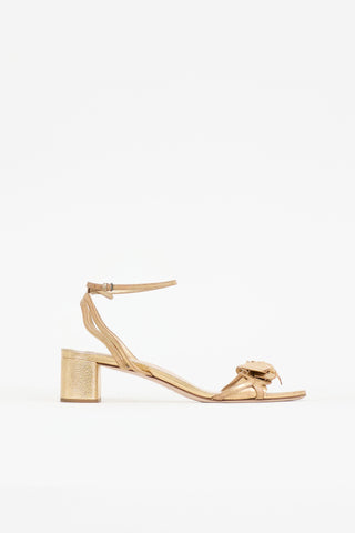 Miu Miu Leather Bow Sandal
