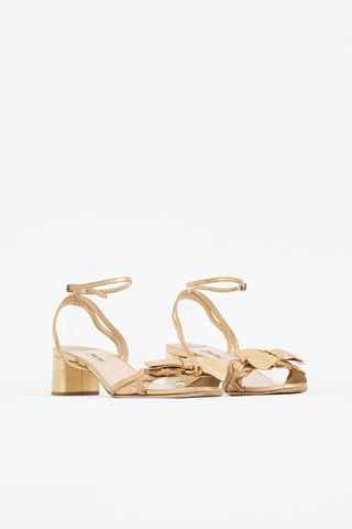 Miu Miu Leather Bow Sandal