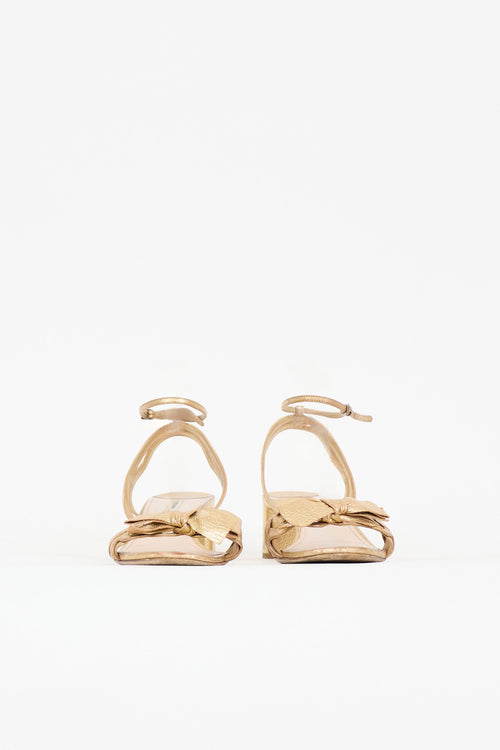 Miu Miu Leather Bow Sandal