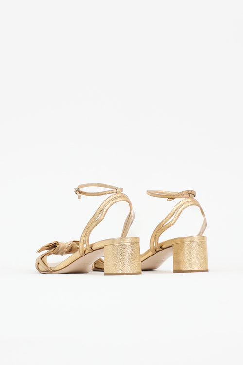 Miu Miu Leather Bow Sandal
