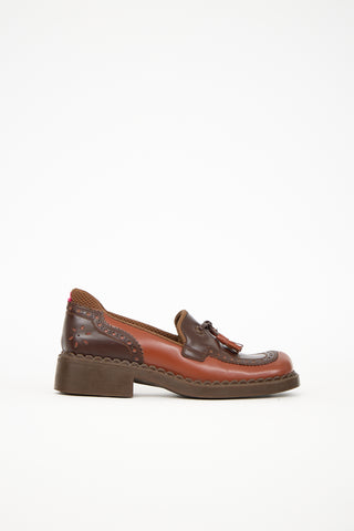 Miu Miu Leather Brogue Loafer