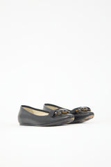 Miu Miu Leather Embellished Ballet Flat
