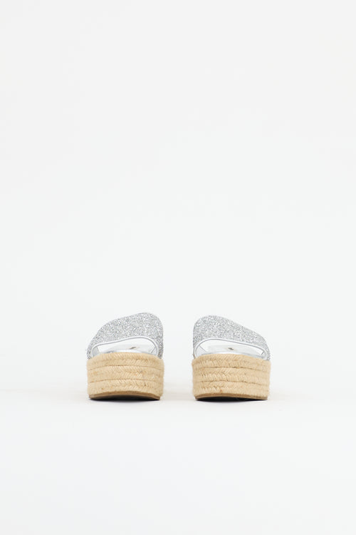 Miu Miu Leather Espadrille Sandal
