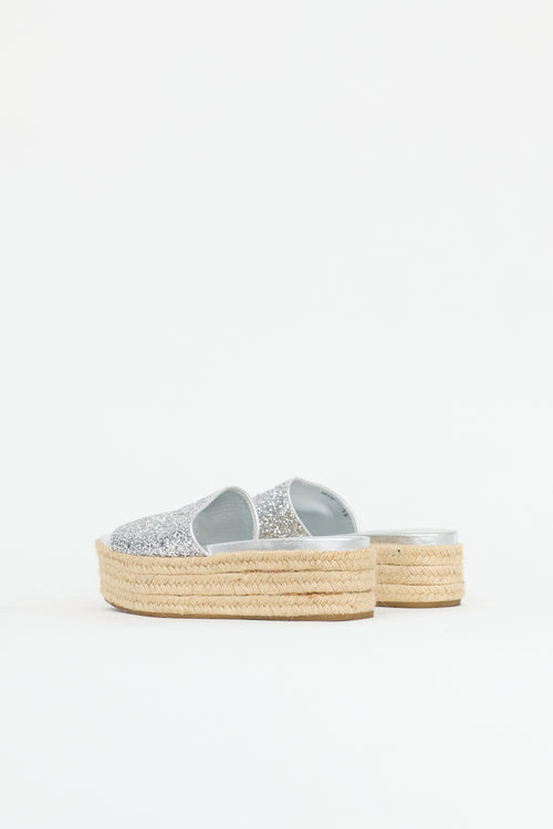 Miu Miu Leather Espadrille Sandal