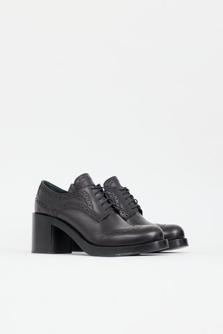 Miu Miu Leather Heeled Brogue