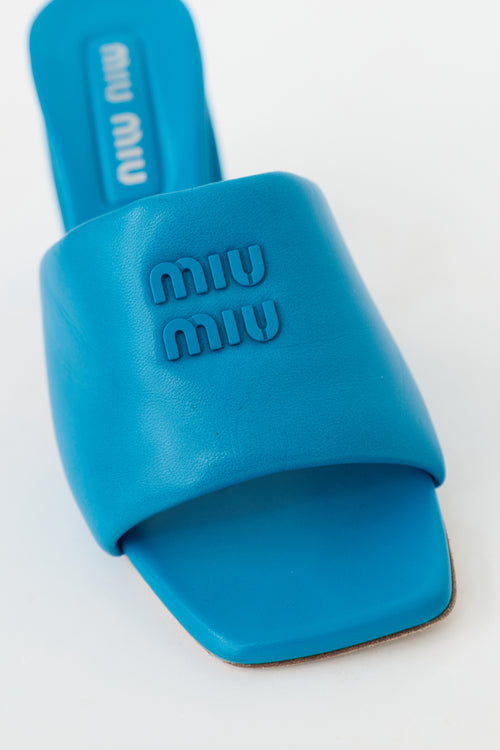 Miu Miu Leather Logo Mule