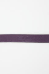 Miu Miu Leather Logo Plaque Slim Belt