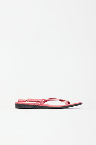 Miu Miu Leather Slingback Sandal