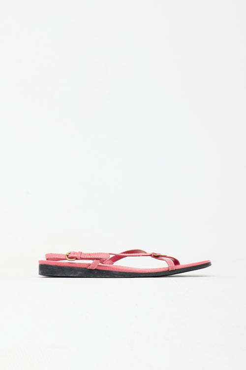 Miu Miu Leather Slingback Sandal