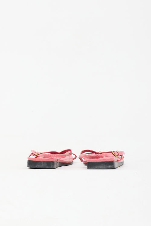Miu Miu Leather Slingback Sandal