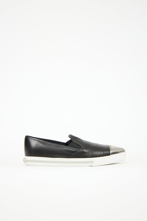 Miu Miu Leather Slip On Sneaker