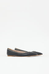 Miu Miu Leather Studded Ballet Flat