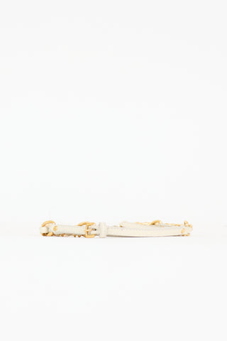 Miu Miu Leather & Chain Link Belt