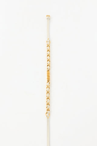 Miu Miu Leather & Chain Link Belt