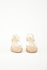 Miu Miu Leather & Crystal Slingback Heel