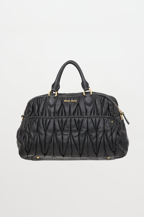 Miu Miu Matelassé Leather Bauletto Bowler Bag