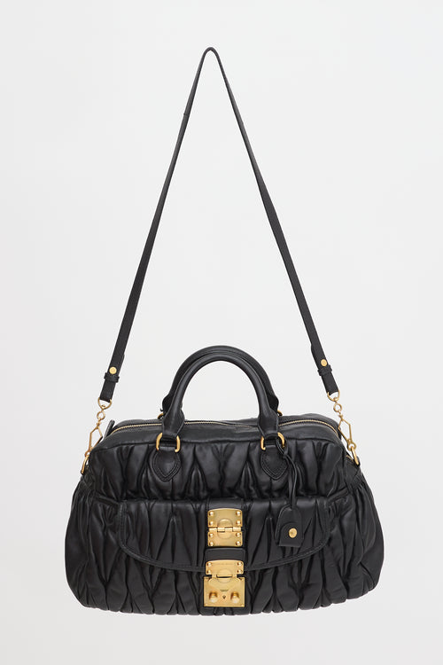 Miu Miu Matelassé Leather Bauletto Bowler Bag