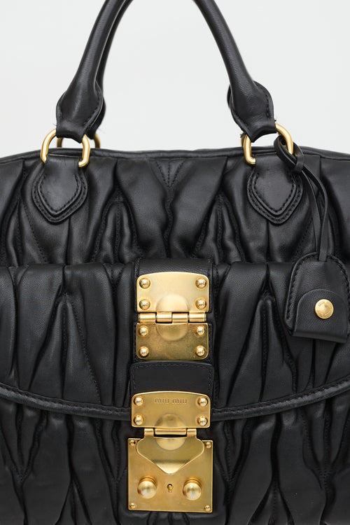 Miu Miu Matelassé Leather Bauletto Bowler Bag