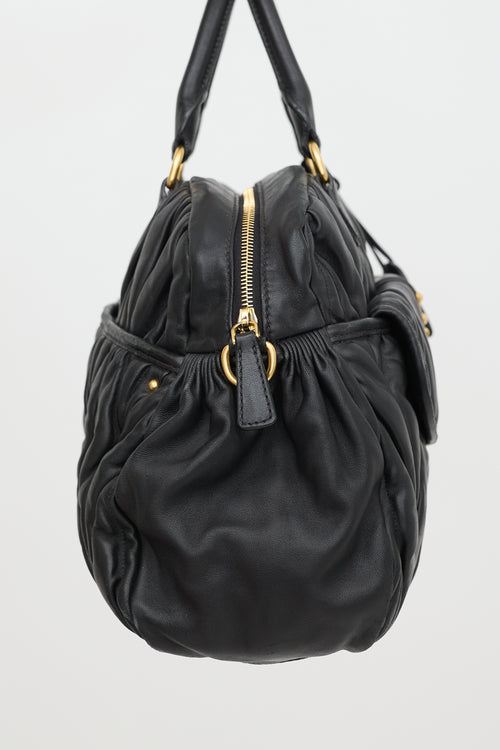 Miu Miu Matelassé Leather Bauletto Bowler Bag