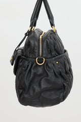 Miu Miu Matelassé Leather Bauletto Bowler Bag