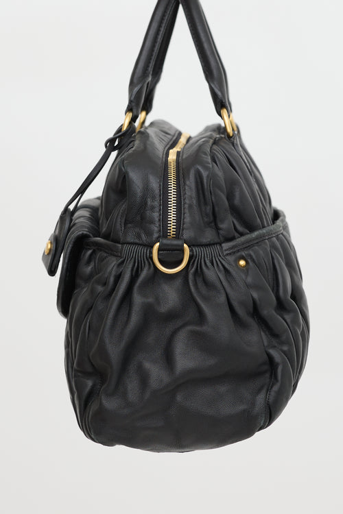 Miu Miu Matelassé Leather Bauletto Bowler Bag