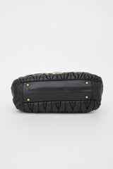 Miu Miu Matelassé Leather Bauletto Bowler Bag
