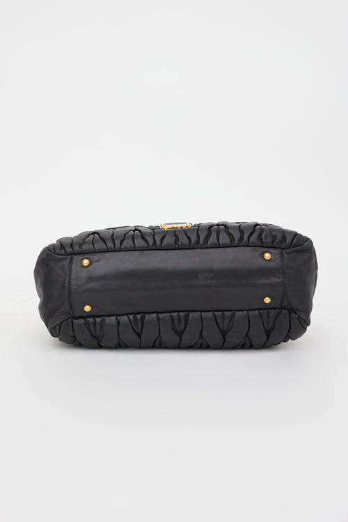 Miu Miu Matelassé Leather Bauletto Bowler Bag