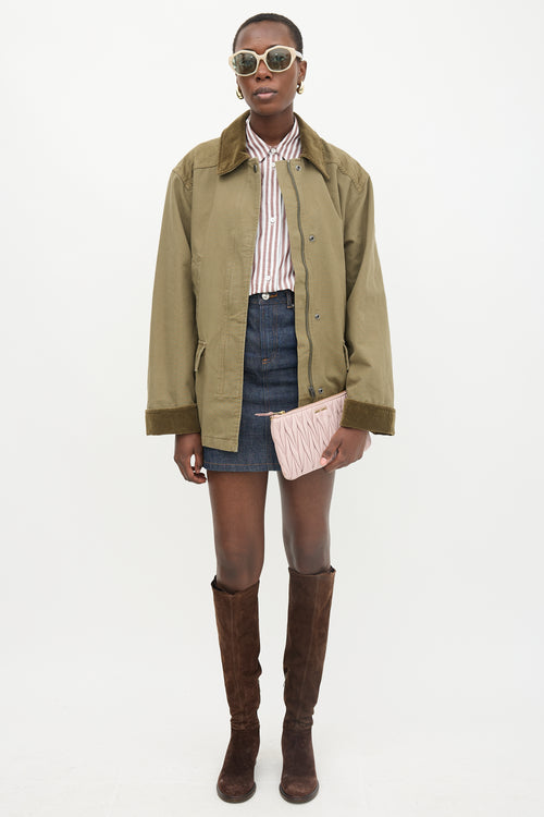 Miu Miu Matelassé Leather Clutch Bag