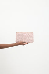 Miu Miu Matelassé Leather Clutch Bag