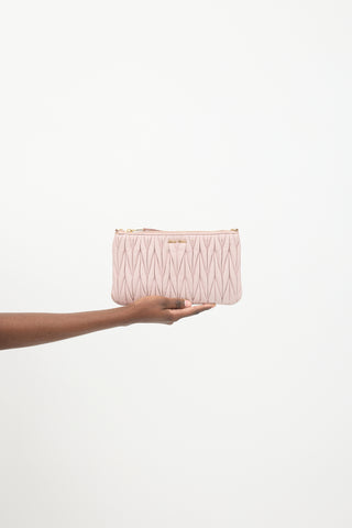 Miu Miu Matelassé Leather Clutch Bag