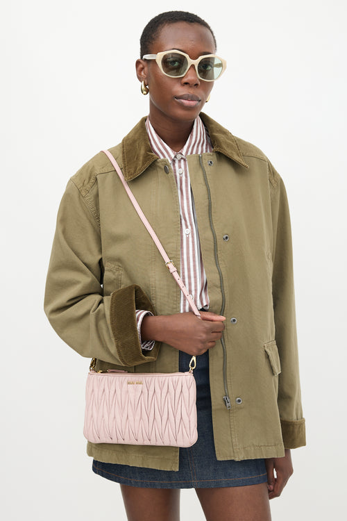 Miu Miu Matelassé Leather Clutch Bag