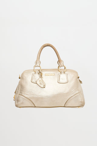 Miu Miu Padded Metallic Leather Bag