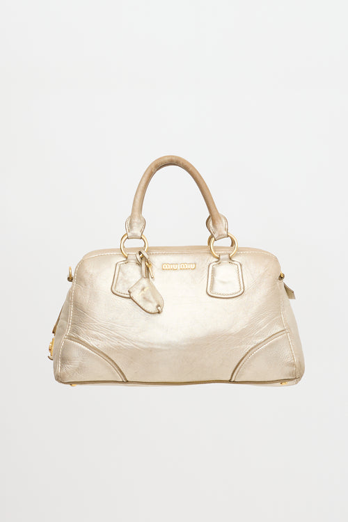 Miu Miu Padded Metallic Leather Bag