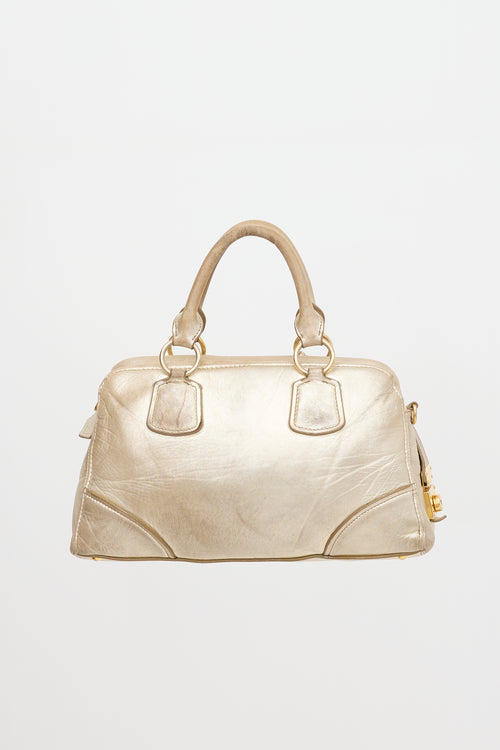 Miu Miu Padded Metallic Leather Bag