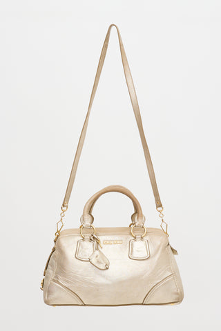Miu Miu Padded Metallic Leather Bag