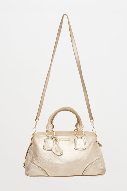 Miu Miu Padded Metallic Leather Bag