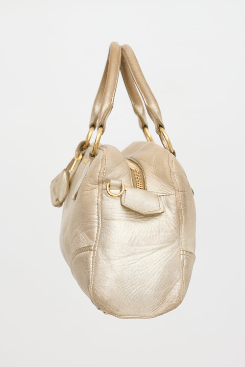 Miu Miu Padded Metallic Leather Bag