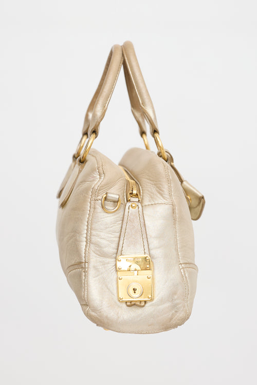 Miu Miu Padded Metallic Leather Bag