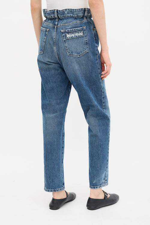 Miu Miu Paper Bag Logo Jeans