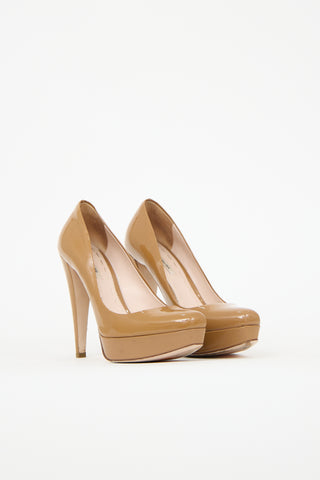 Miu Miu Patent Leather Platform Pump
