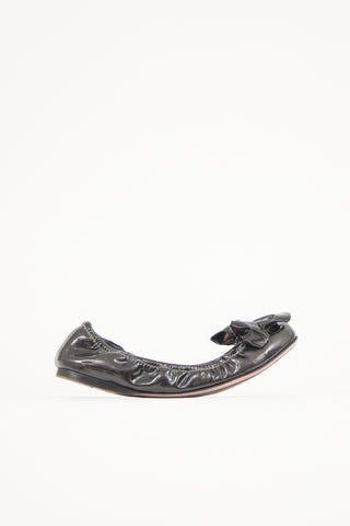 Miu Miu Patent Bow Ballet Flat