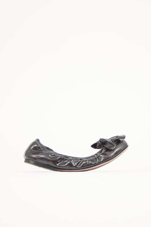 Miu Miu Patent Bow Ballet Flat