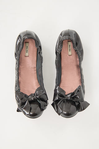 Miu Miu Patent Bow Ballet Flat