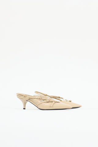 Miu Miu Patent Buckle Slingback Pump